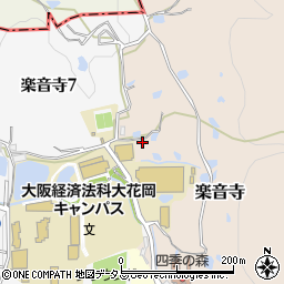 大阪府八尾市楽音寺793周辺の地図