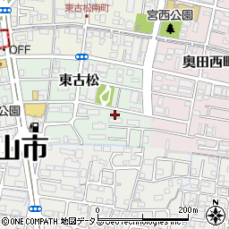 東古松　キリスト教会周辺の地図