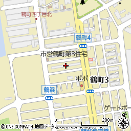 大阪市営鶴町第３住宅１号館周辺の地図