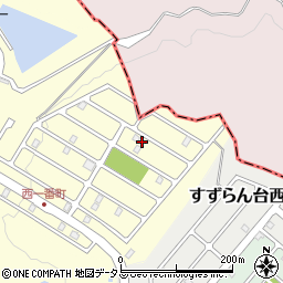 三重県名張市すずらん台西１番町57周辺の地図