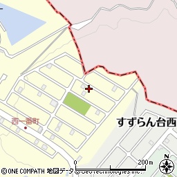 三重県名張市すずらん台西１番町周辺の地図
