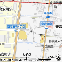 大阪府八尾市楽音寺1丁目152周辺の地図