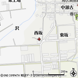 愛知県田原市馬伏町西坂周辺の地図