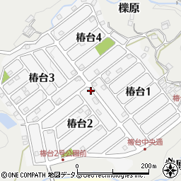 奈良県生駒郡平群町椿台周辺の地図