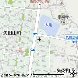 奈良県大和郡山市矢田山町37-10周辺の地図