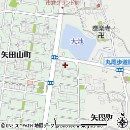 奈良県大和郡山市矢田山町37-9周辺の地図