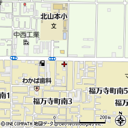 大阪府八尾市福万寺町南3丁目1周辺の地図