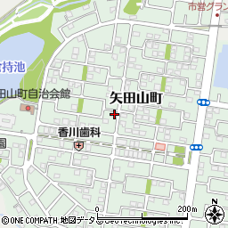 奈良県大和郡山市矢田山町23-1周辺の地図