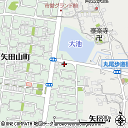 奈良県大和郡山市矢田山町37-3周辺の地図