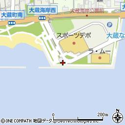 大蔵海岸公園トイレ２周辺の地図