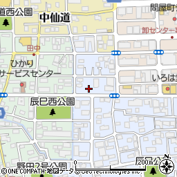 岡山県岡山市北区辰巳22周辺の地図