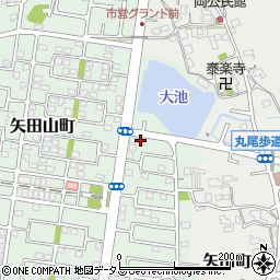 奈良県大和郡山市矢田山町37-2周辺の地図