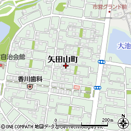 奈良県大和郡山市矢田山町26-8周辺の地図