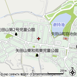 奈良県大和郡山市矢田山町89-9周辺の地図