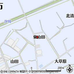 愛知県田原市大草町東山田周辺の地図