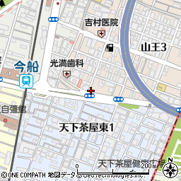 水道レスキュー大国町・萩ノ茶屋・梅南周辺の地図