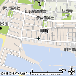 兵庫県明石市岬町23-7周辺の地図