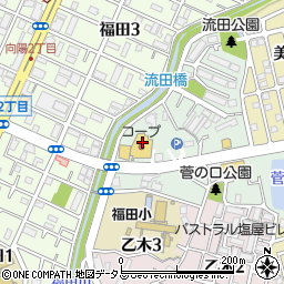 愛菜　福田店周辺の地図