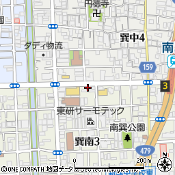 大阪府生野警察署巽南交番周辺の地図
