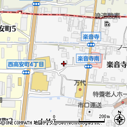 大阪府八尾市楽音寺1丁目85周辺の地図