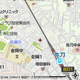 大阪府東大阪市源氏ケ丘24-21周辺の地図