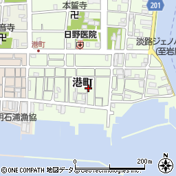 兵庫県明石市港町周辺の地図