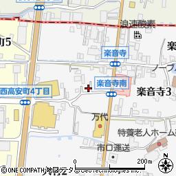 大阪府八尾市楽音寺1丁目83周辺の地図