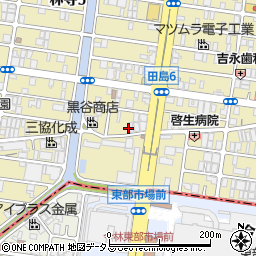 香園　書道塾周辺の地図