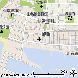 兵庫県明石市岬町23-10周辺の地図