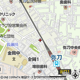 大阪府東大阪市源氏ケ丘24-1周辺の地図