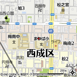 水道レスキュー大阪市西成区梅南営業所周辺の地図