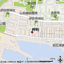 兵庫県明石市岬町23-2周辺の地図