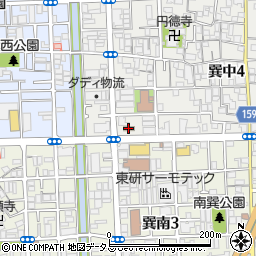 ファミリーマート巽中四丁目店周辺の地図