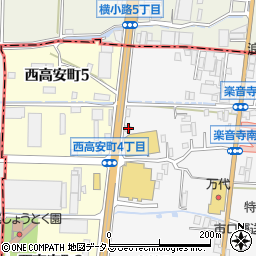 大阪府八尾市楽音寺1丁目52周辺の地図