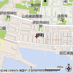 兵庫県明石市岬町23-1周辺の地図