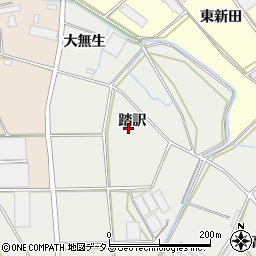 愛知県田原市南神戸町踏訳周辺の地図