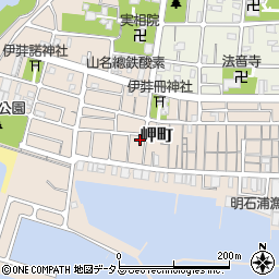 兵庫県明石市岬町23-15周辺の地図