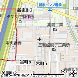 豊国産業八尾工場周辺の地図