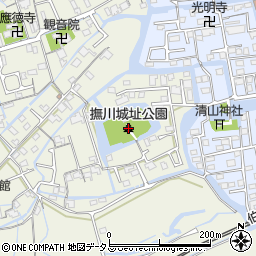 撫川城址公園周辺の地図