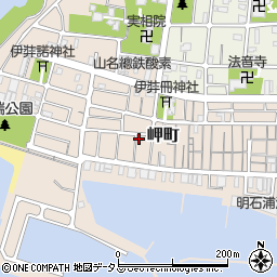 兵庫県明石市岬町23-13周辺の地図
