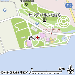愛知県田原市野田町芦ヶ池周辺の地図