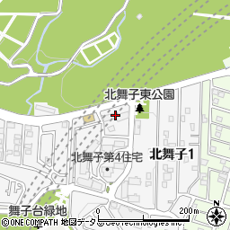 北舞子第五住宅周辺の地図