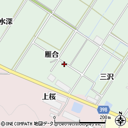 愛知県田原市大久保町雁合周辺の地図