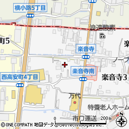 大阪府八尾市楽音寺1丁目82周辺の地図