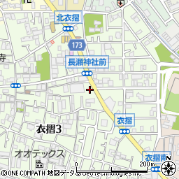 ドラッグセイムス東大阪衣摺店周辺の地図