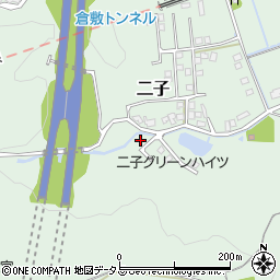 岡山県倉敷市二子1439周辺の地図