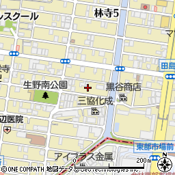 大阪府大阪市生野区林寺6丁目4周辺の地図