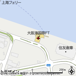 大阪港国際旅客船ターミナル（上海フェリー）周辺の地図