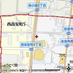 大阪府八尾市楽音寺1丁目53周辺の地図