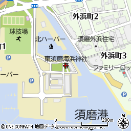東須磨海浜神社周辺の地図